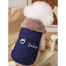  Kutyaruha - Szőrmés bélelt mellény - S - kék kutyaruha