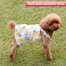  Kutyaruha - Ujjatlan, könnyű, nyári ruha narancsos mintával - kétféle színben - M - rózsaszín kutyaruha