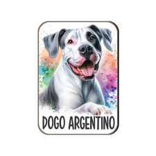 Kutyás fa hűtőmágnes, Argentin Dog hűtőmágnes