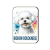  Kutyás fa hűtőmágnes, Bichon Bolognese