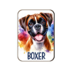 Kutyás fa hűtőmágnes, Boxer