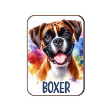 Kutyás fa hűtőmágnes, Boxer hűtőmágnes