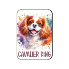 Kutyás fa hűtőmágnes, Cavalier King Spaniel hűtőmágnes