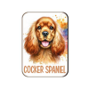  Kutyás fa hűtőmágnes, Cocker Spaniel, barna