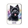  Kutyás fa hűtőmágnes, Westie, fekete
