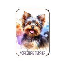 Kutyás fa hűtőmágnes, Yorkshire Terrier hűtőmágnes
