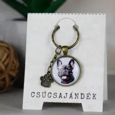  Kutyás kulcstartó - Francia Bulldog kulcstartó