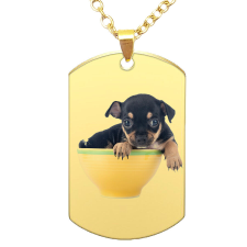  Kutyás medál (7) lánccal, választható több formában és színben nyaklánc