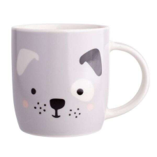 Kutyás porcelán bögre - 300 ml - szürke bögrék, csészék