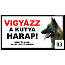  Kutyatábla - fém (tervueren fej) 20x40cm kutyafelszerelés