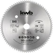 KWB 584511 PROFI CrV Körfűrészlap 160x20x1,2 mm-es, 100 fog fűrészlap
