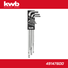 KWB Imbuszkulcs készlet 9 db-os hosszú gömbvégű - KWB imbuszkulcs