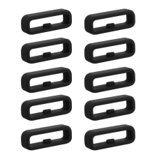 kwmobile 10 db-os tartóhurok készlet 20 mm-es övhöz, fekete, szilikon, KWM000024YI002C okosóra kellék