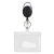 kwmobile Bővíthető kulcstartó azonosító tartóval 9,8 x 5,9 cm, fekete, 50981.01