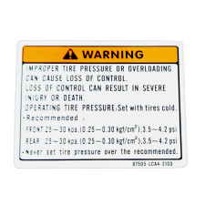 KYMCO MXU 150 gumiabroncs figyelmeztető tábla Kymco Tuning és kiegészítők Matricák egyéb motorkerékpár alkatrész