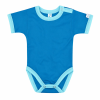 Kynga azúrkék-ciánkék rövid ujjú baba body 62