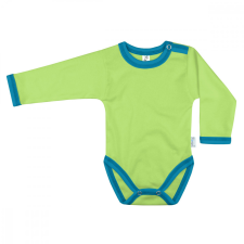 Kynga kivizöld-azúrkék hosszú ujjú baba body 74 kombidressz, body