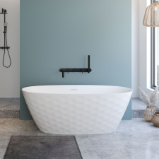  KYRA fényes fehér szabadonálló kád kád, zuhanykabin