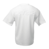 L3VEL3 - Oversized T-Shirt Back Logo - Oversized Póló, Hátsó Logóval (Fehér, M)
