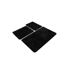  L'essential Maison Akril Fürdőszobaszőnyeg szett (3 darabos) Black Havai - Fekete lakástextília