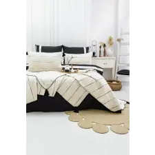  L'essential Maison Double Bedspread Set Black Eva - Black lakástextília