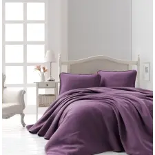  L'essential Maison Double Pique Set Damson Liv - Damson lakástextília