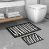  L'essential Maison fürdőszoba szőnyeg szett (2 darabos) fekete-fehér 510607 - Fekete