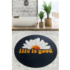  L'essential Maison fürdőszoba szőnyeg, többszínű, Life Is Good Djt (80 cm)