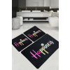  L'essential Maison Fürdőszobaszőnyeg szett (3 darabos) Multicolor Happiness Djt