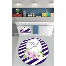  L'essential Maison Többszínű Köszönöm Fürdőszoba szőnyeg (140 cm) lakástextília