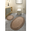  L'essentiel Maison Bathmat Set (2 Pieces) Multicolor Piante Oval - Beige