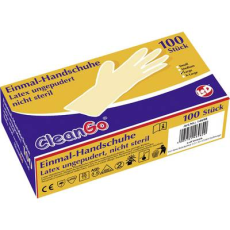 L+D CleanGo Latex Eldobható kesztyű Méret (kesztyű): 7, S EN 455 L+D CleanGo 14698-7 100 db (14698-7)