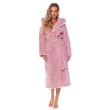 L&L Brandi női fürdőköpeny, világos rózsaszín, love hímzéssel XL női köntös