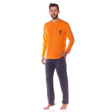 L&L Kamil férfi pizsama, narancssárga, kaktuszos XXL férfi pizsama