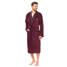 L&L Royal férfi fürdőköpeny, borszín XL férfi köntös