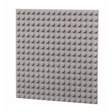L-W Toys LW Toys tábla / alap 16x16 világosszürke (LEGO kompatibilis) barkácsolás, építés