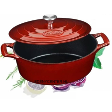 La Cuisine Berry öntöttvas ovális lábas fedővel 29 cm-es (432028) edény