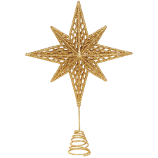  LAALU aranyozott karácsonyfacsúcs - csillag, 30,5 cm (LAU-6144) karácsonyi dekoráció