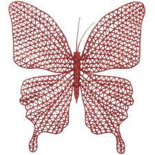  LAALU Csíptetős pillangó, piros, 20×19,5 cm (LAU-6071) party kellék