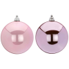  LAALU díszkészlet: kerek rózsaszín matt/fényes díszek, 15 cm, 2 db (LAU-2002)