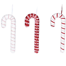 LAALU díszkészlet: MAXI matt cukorpálcák 34 x 4 cm, 3 db karácsonyfadísz