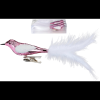  LAALU díszkészlet: rózsaszín madár 20 cm, 3 db (LAU-1886)