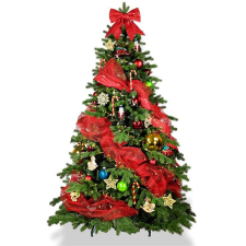 LAALU feldíszített karácsonyfa - A karácsony jelképe - 152 db dísz, 240 cm műfenyő