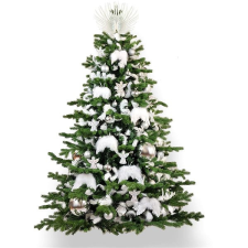 LAALU feldíszített karácsonyfa - Angyalszárnyak, 136 dísz, 240 cm műfenyő