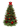 LAALU karácsonyfa feldíszítve - Piros karácsony II, 85 dísz, 270 cm
