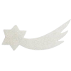 LAALU karácsonyi dekoráció - habszivacs, üstökös csillámokkal, 30 x 12 cm, fehér