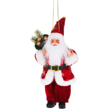  LAALU Karácsonyi dísz - Mikulás, felakasztható, 20 cm (LAU-2846) karácsonyi dekoráció
