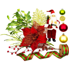 LAALU karácsonyi díszek - Santa készlet, max. 100 cm fákhoz karácsonyfadísz