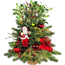 LAALU LED fényekkel díszített karácsonyfa - Santa II, 26 dísz, 60 cm műfenyő
