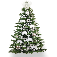 LAALU Vánoční stromek zdobený - ANDĚLSKÁ KŘÍDLA, 136 ks ozdob, 270 cm műfenyő